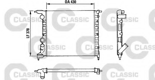 VALEO 316658 Radiator, engine cooling